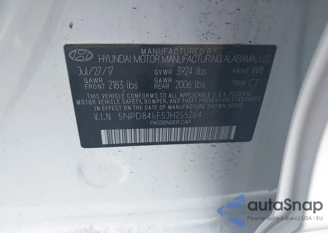 5NPD84LF5JH255264: 43098122