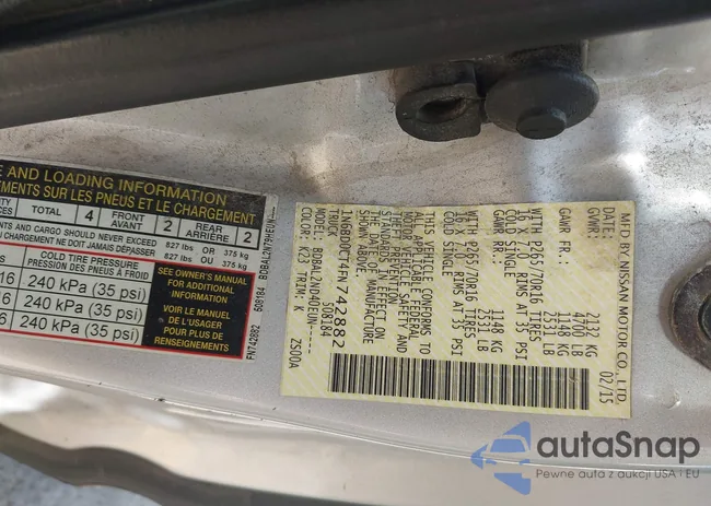 1N6BD0CT4FN742882: 43099252