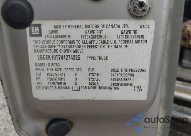 2GCEK19T741274325: 43099314