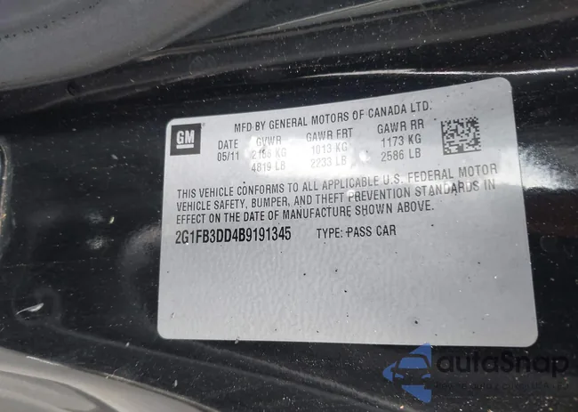 2G1FB3DD4B9191345: 43099350