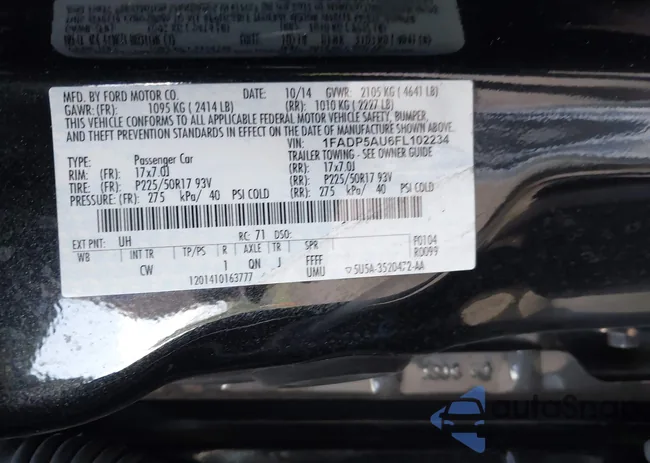 1FADP5AU6FL102234: 43099535