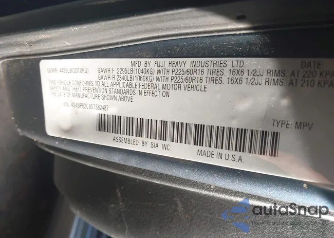 4S4BP62C957382487: 43099538