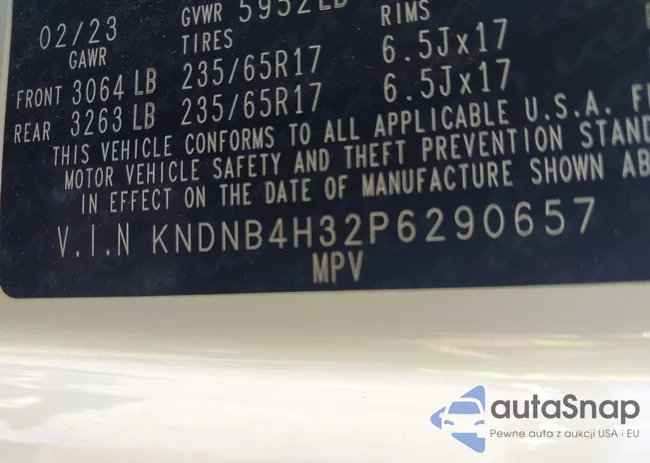 KNDNB4H32P6290657: 43099579