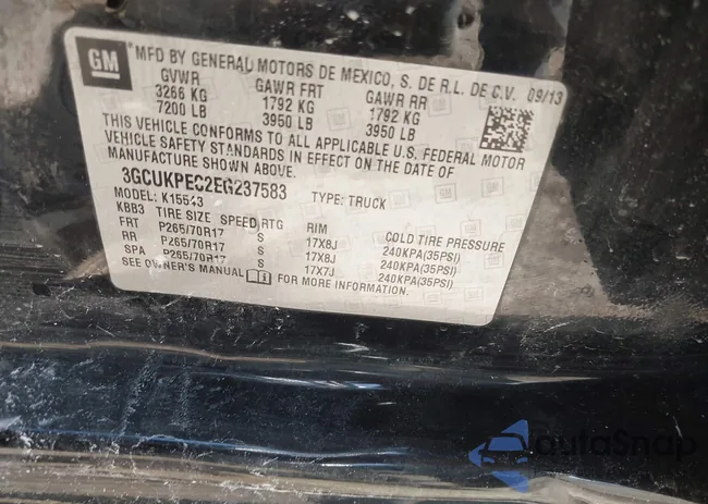 3GCUKPEC2EG237583: 43099647