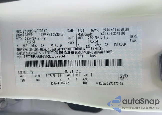 1FTER4GH1RLE57734: 43099665