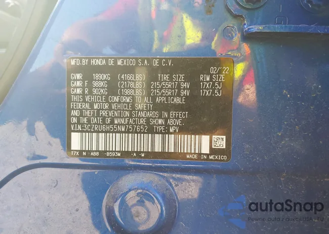 3CZRU6H55NM757652: 43099678