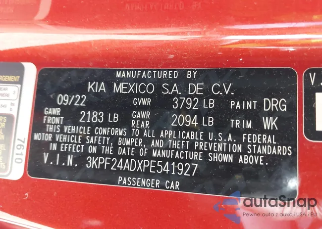 3KPF24ADXPE541927: 43099720