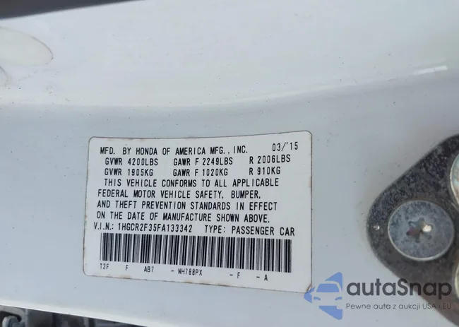 1HGCR2F35FA133342: 43098893