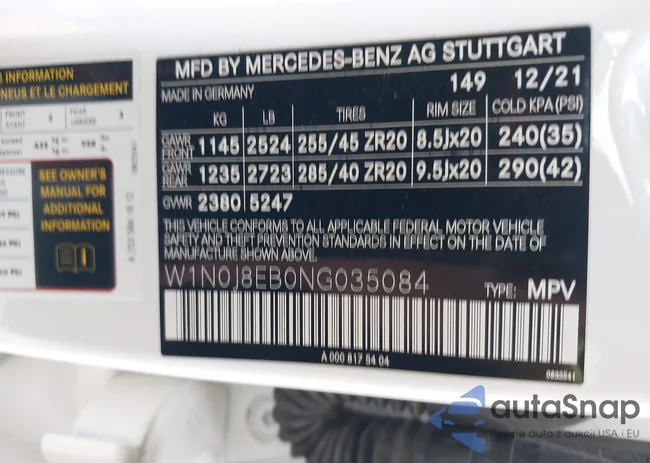 W1N0J8EB0NG035084: 43099027