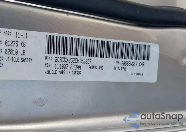 2C3CDXBG2CH153357: 43099073