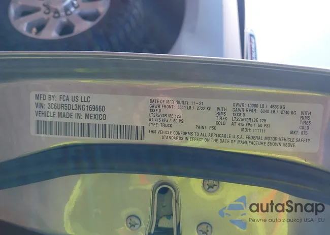 3C6UR5DL3NG169660: 43100232