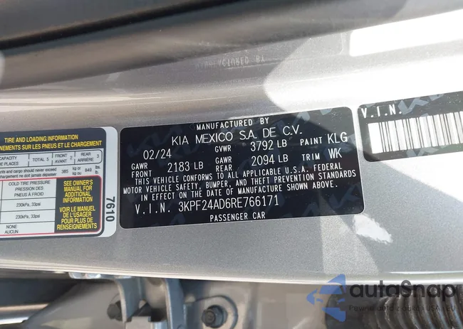 3KPF24AD6RE766171: 43100353