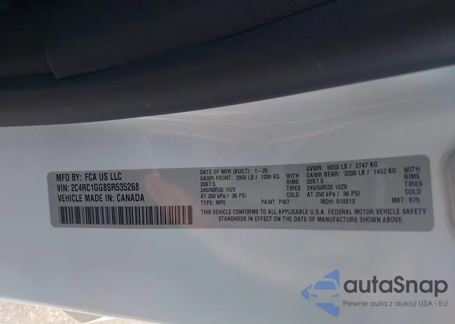 2C4RC1GG8SR535268: 43100466