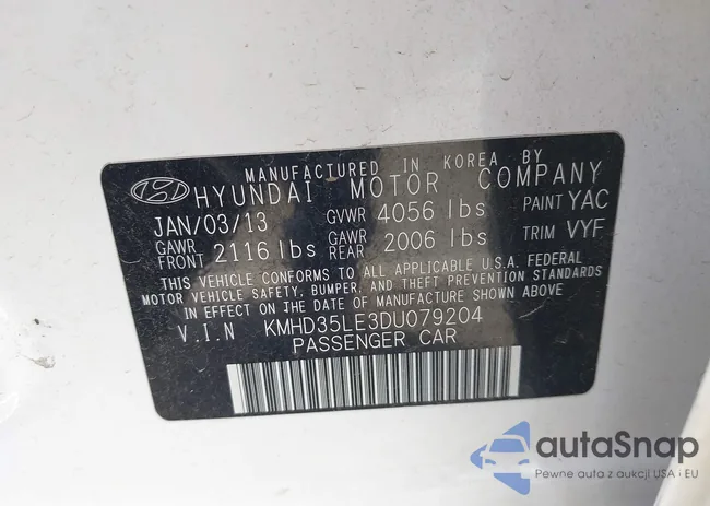 KMHD35LE3DU079204: 43100544