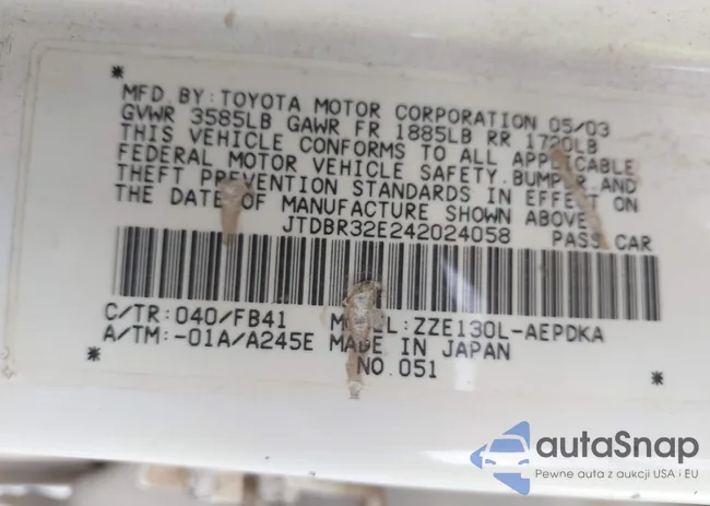 JTDBR32E242024058: 43100681