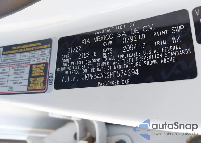 3KPF54AD2PE574394: 43100702