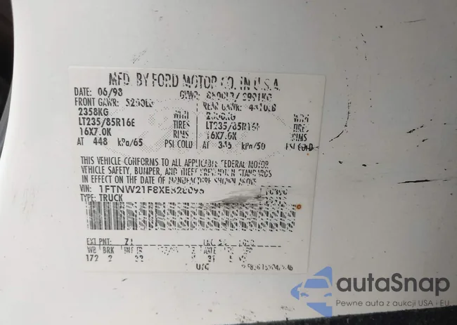 1FTNW21F8XEB28096: 43099754