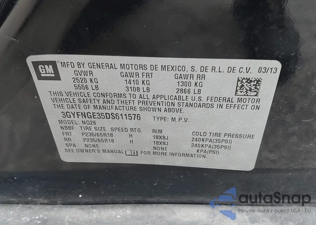 3GYFNGE35DS611576: 43099812