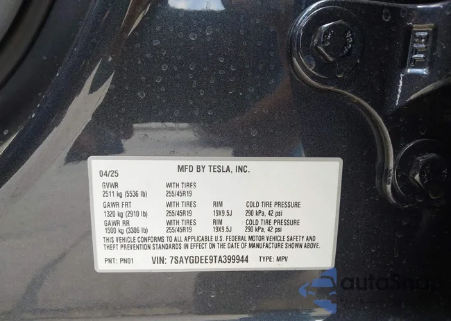 7SAYGDEE9TA399944: 43099833