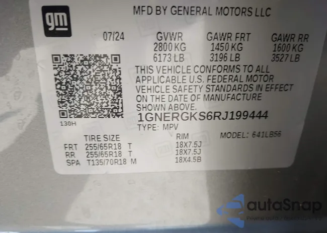 1GNERGKS6RJ199444: 43099843