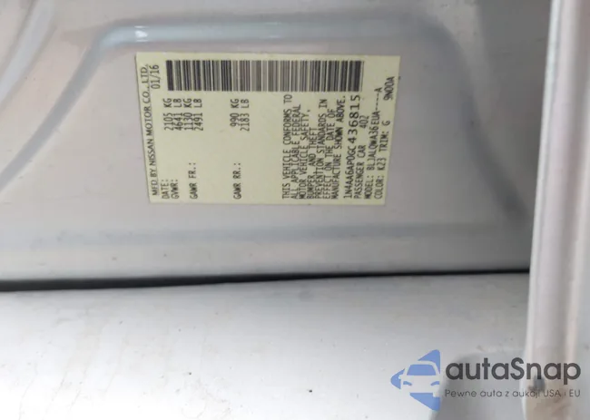 1N4AA6AP0GC436815: 43100066