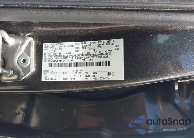 1FMCU0F75FUA74257: 43101283