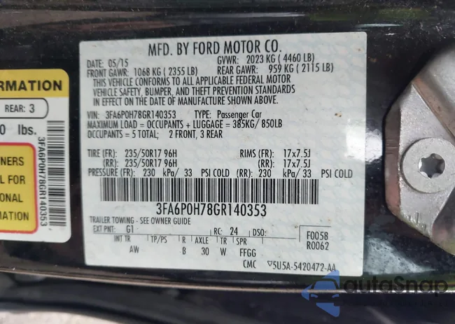 3FA6P0H78GR140353: 43101431