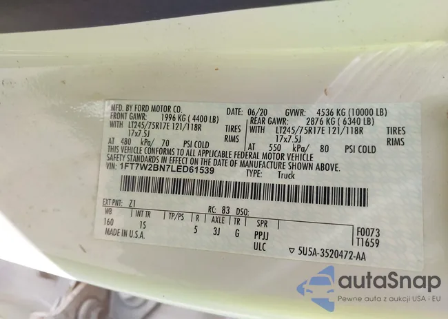 1FT7W2BN7LED61539: 43101478