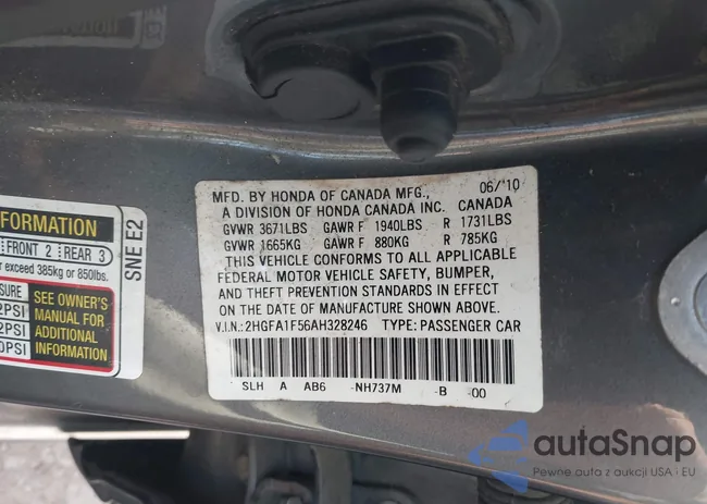 2HGFA1F56AH328246: 43100753