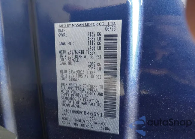 5N1BT3BB0PC846651: 43100839