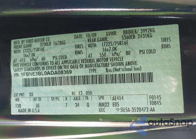 1FBNE3BL0ADA08369: 43100850