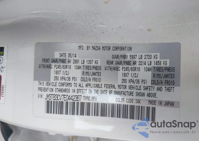 JM3TB3CV7E0442367: 43102123