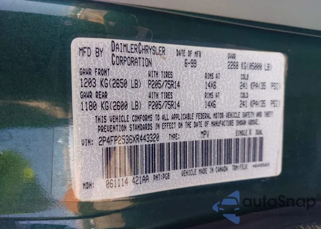 2P4FP2536XR443320: 43102161