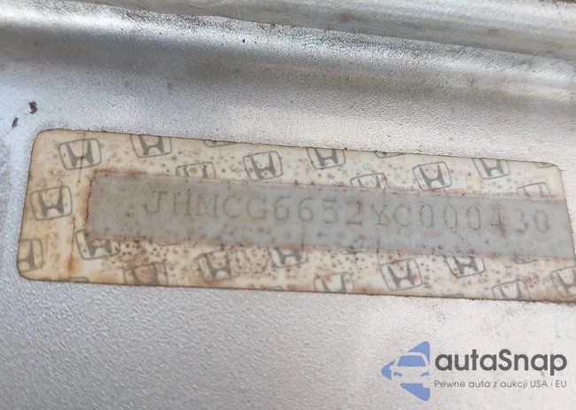 JHMCG6652YC000430: 43102342