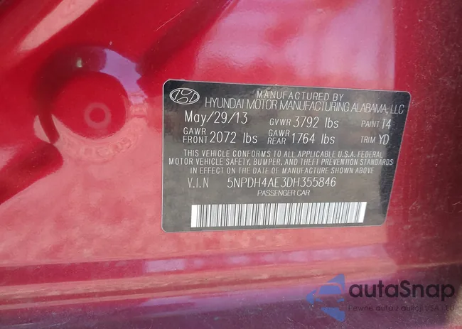 5NPDH4AE3DH355846: 43102349