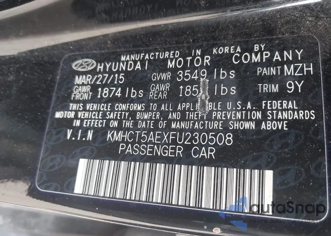 KMHCT5AEXFU230508: 43102455