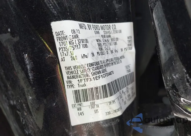 1FTFX1EF1CFD04870: 43102520