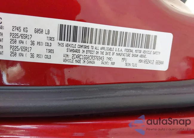 2C4RC1GG0CR376943: 43102572