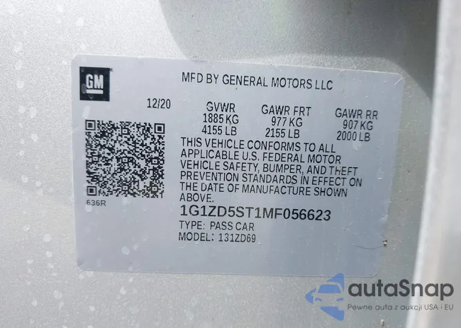 1G1ZD5ST1MF056623: 43101861