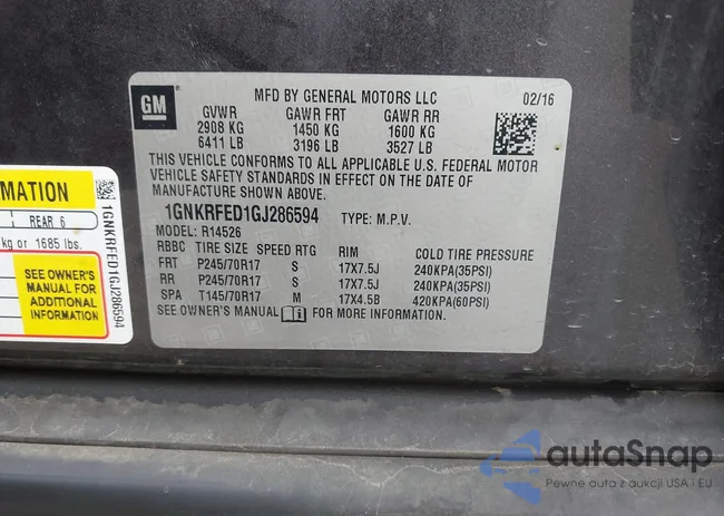 1GNKRFED1GJ286594: 43102033