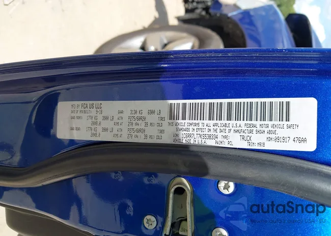 1C6RR7LT7KS538334: 43102034