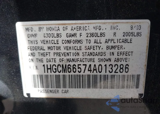 1HGCM66574A013286: 43102039