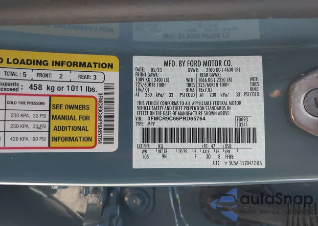 3FMCR9C66PRD65764: 43103120