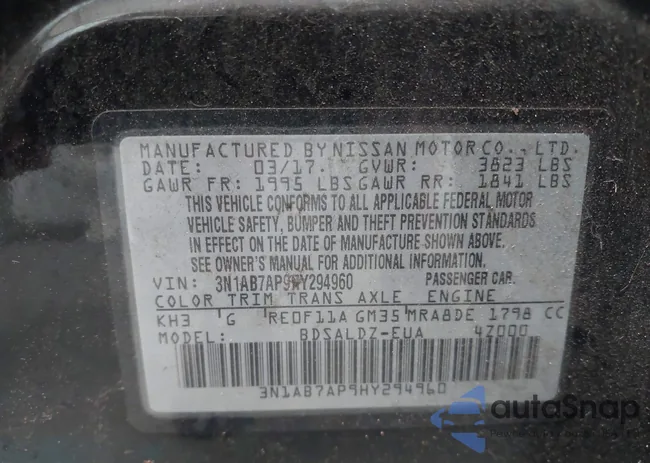 3N1AB7AP9HY294960: 43103156