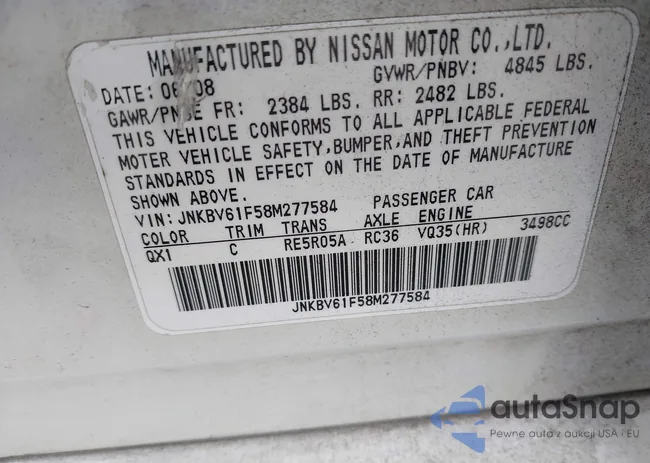 JNKBV61F58M277584: 43103188