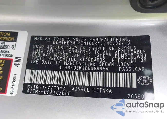 4T4BF3EK1BR088654: 43103356