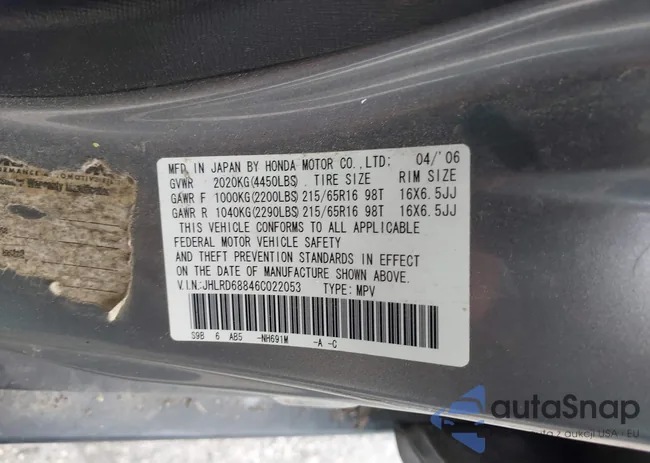 JHLRD68846C022053: 43103668