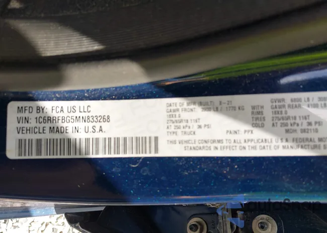 1C6RRFBG5MN833268: 43103673