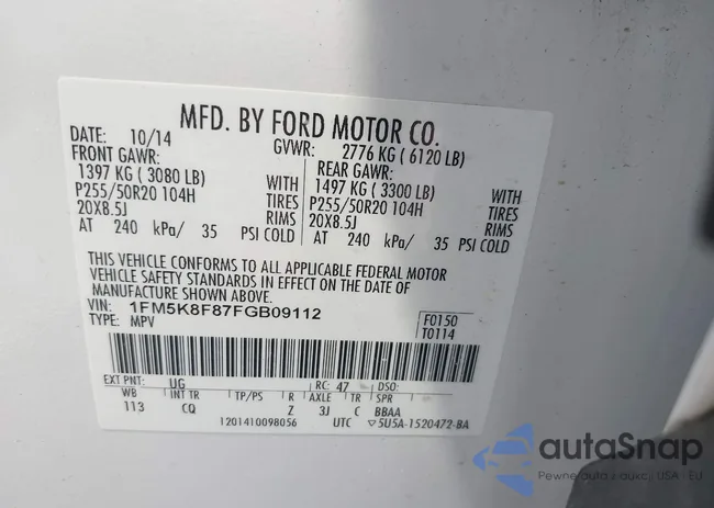 1FM5K8F87FGB09112: 43103696