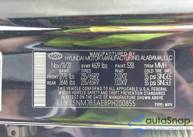 5NMJB3AE8PH200855: 43102720